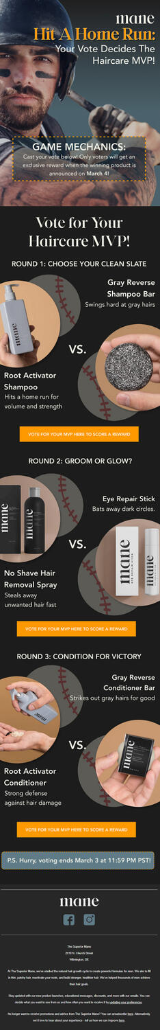 hit a home run email campaign